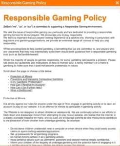 Responsible Gaming