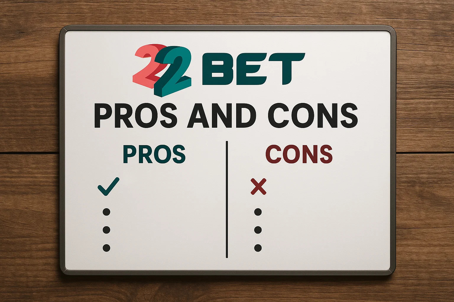 Pros and Cons of 22Bet